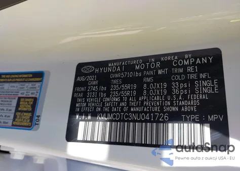 2022 Genesis Gv70 3.5T Awd Sport из США, поврежденный, VIN KMUMCDTC3NU041726